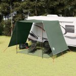 Tarp Abri de Camping Pliable Polyester Protection Pluie et UV pour Jardin Bivouac Vert – ComfortXL Outdoor Living Gamm vert