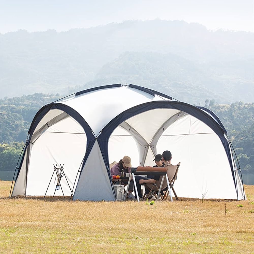 abri-camping-861hjk-1.jpg TXTC Abri Événementiel Grande Tente À Auvent pour 8 À 10 Personnes Tente De Camping, Grand – Image 1