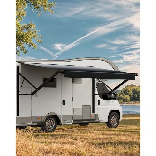 auvent-caravan-250uvc-1.jpg VEVOR Auvent de Voiture Camping car Caravane Latéral 306,6 cm, Pare soleil Imperméable et Rétractable, en PVC avec Cadre en Alliage d'Aluminium, ... – Image 1