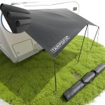 Tarpofix® Auvent Voiture 4 x 2,4 m | Store Banne Camping car Déperlant avec Multi Keder | Protection Solaire, Solette & UV 60+ | Auvent Fourgon ...