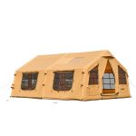 VEVOR Tente de Camping Gonflable, 4,8x3,6x2,2 m, Tente de Glamping de Luxe pour 8 à 12 Personnes avec Pompe à Main, 2 Puits de Lumière, Auvent, ...