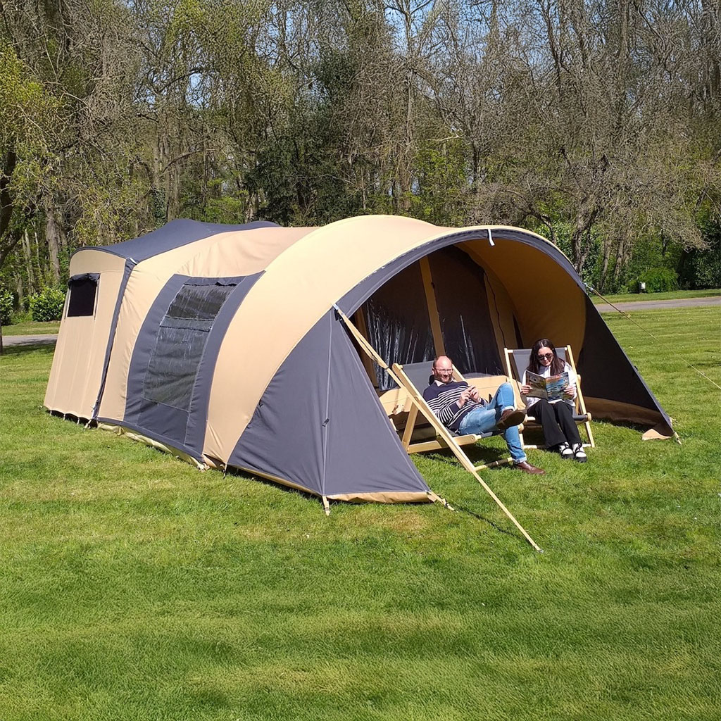 caravane-toile-pliante-460srn-1.jpg Caravane pliante Mercury Tente familiale de luxe avec cuisine complète Cabanon. – Image 1