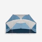 Tente de plage compacte 3 places UPF 50+ diamètre 180cm Iwiko gris beige