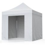 Pro Tente 3 x 3 m fermée avec une porte + gouttières + contrepoids 40 kg + sac de transport C E C