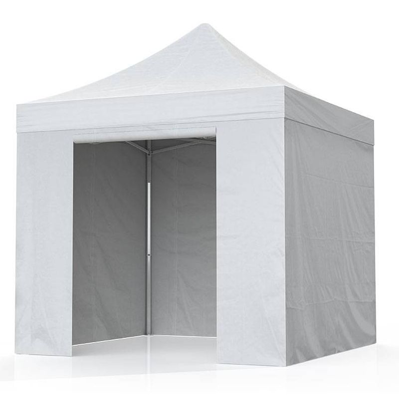 protente-387iaq-1.jpg Pro Tente 3 x 3 m fermée avec une porte + gouttières + contrepoids 40 kg + sac de transport C E C – Image 1
