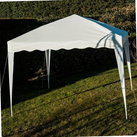 protente-702uow-1.jpg Werka Pro – Tente pliable 3 x 3 m blanche – Toile polyéthylène 160 g/m² – Montage rapide avec housse de transport – Protection contre soleil et pluie – Image 1