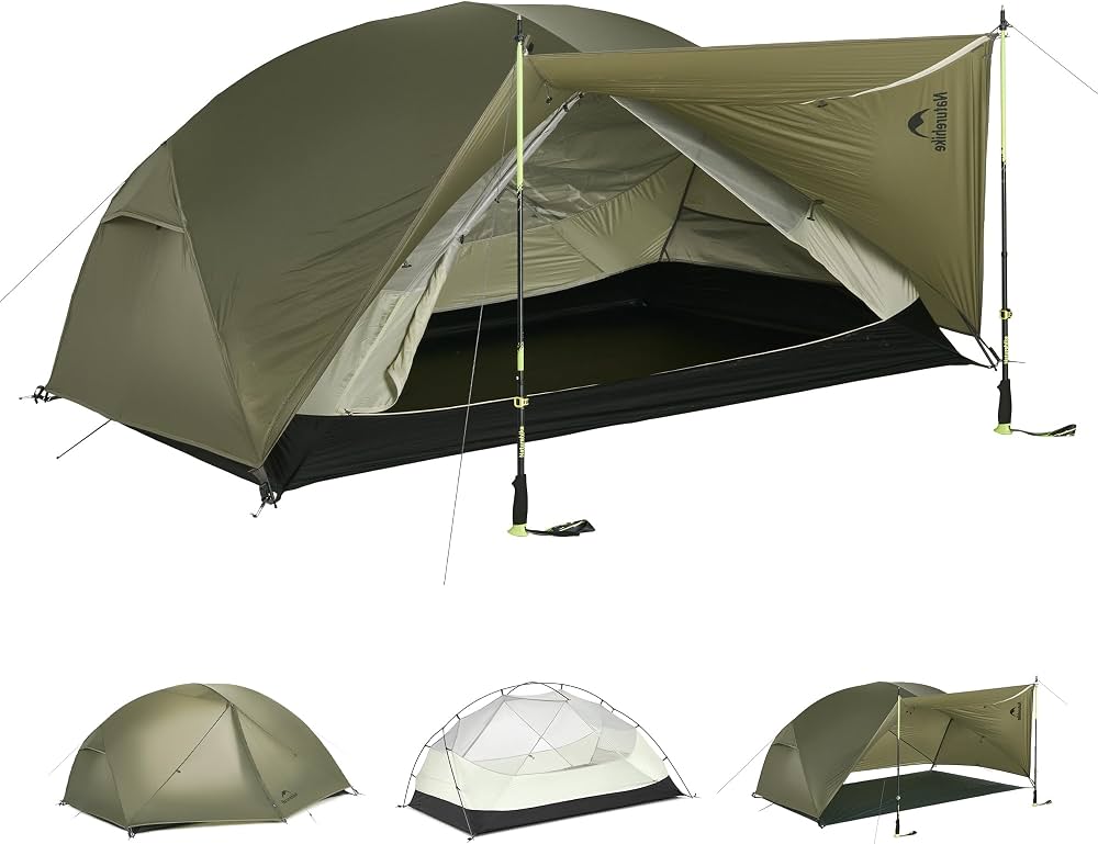 protente-956clf-1.jpg Naturehike Mongar Pro tente ultralégère imperméable à l'eau tente de randonnée portable tente pour 3 personnes tente 3–4 saisons pour camping ... – Image 1