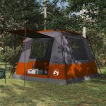 Tente de camping familial 10 personnes grand barnum fête jardin gris | stockinger.com