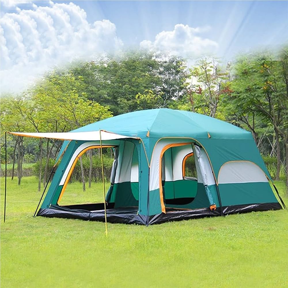 tente-3-chambres-236onf-1.jpg TXTC Tente De Camping 8 12 Personnes Tente Familiale avec 3 Chambres Tente De Plage Tente Familiale 2 Chambres & Abri Soleil, Festival Essential pour Le Jardin Extérieur (Color : Green) : Amazon.fr: Sports et Loisirs – Image 1
