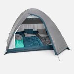 Tente De Camping Quechua 3 Places Bleue, Armature, D'occasion, Pour 3 Personnes