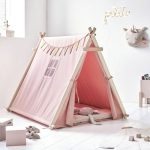 Tente enfant "fête" avec guirlande fanions ☆ Rose