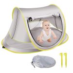 TOWEBOORY Tente Anti UV Bébé, Tente de Plage Pop up Bébé Portable Abri de Plage Pliable, Protection UV UPF 50+, avec Tente de Plage Pliante Portable ...