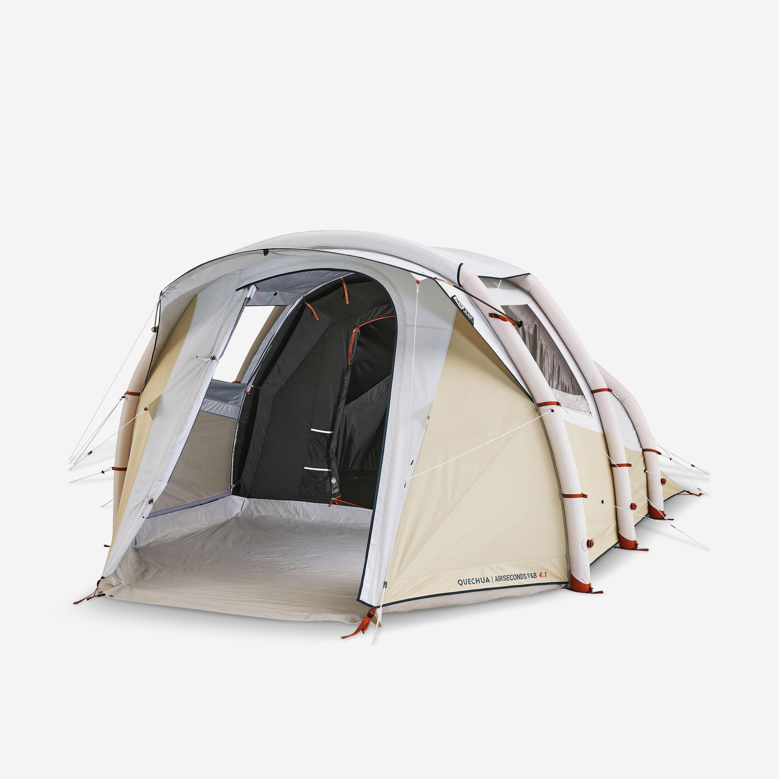 tente-de-campement-012ptq-1.jpg Tente de camping gonflable 4 places, Fresh & Black, Air Seconds 4.1 beige | Decathlon – Image 1