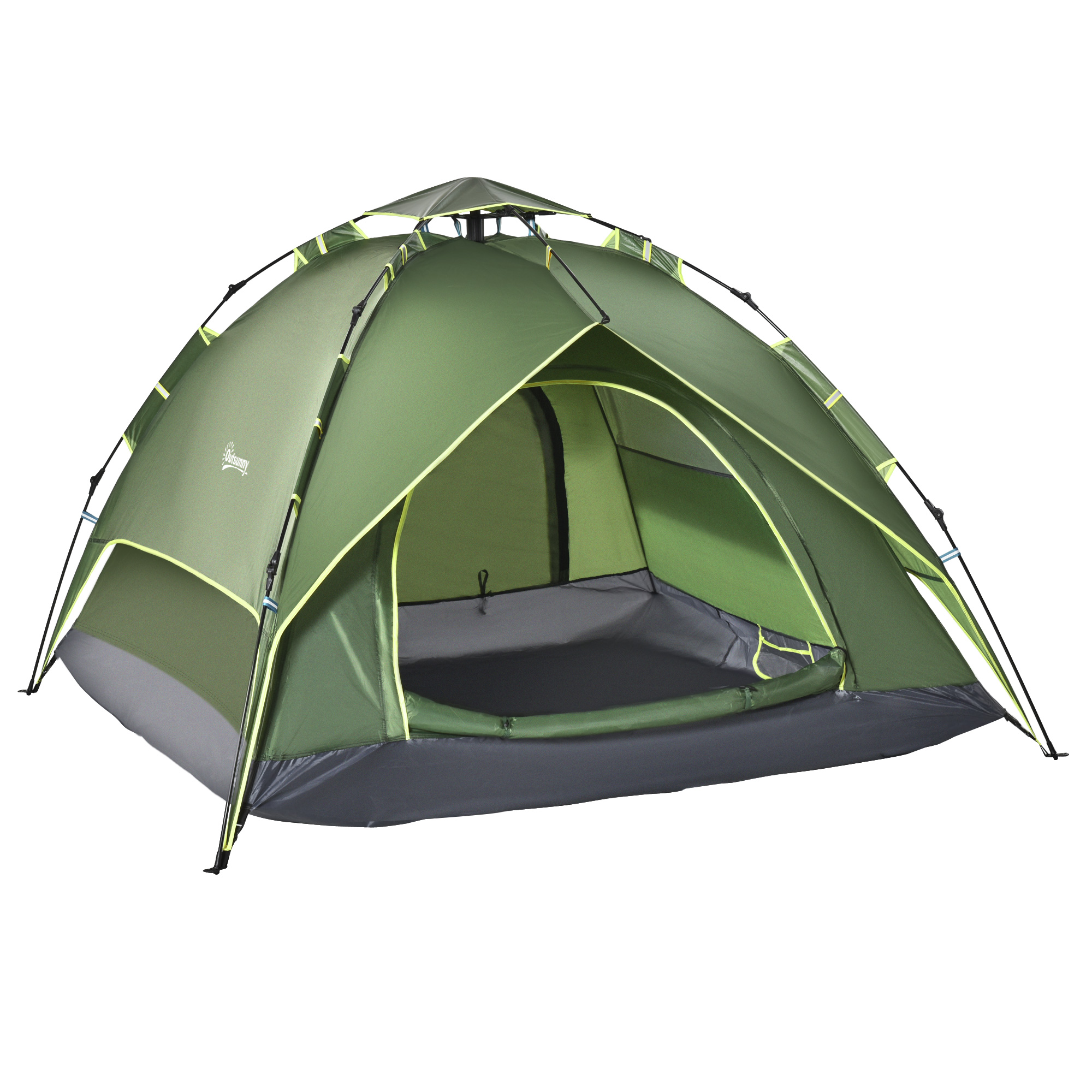 tente-de-campement-722tvs-1.jpg Tente de camping pop up 2 3 p 210x210x140cm Vert Tente – Image 1