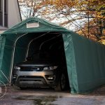Tente garage voiture 3,3 x 7,2 m, vert foncé (49684) | Intent24