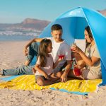 Tente de plage Pop Up Déployable Protection Solaire UV UPF 50+