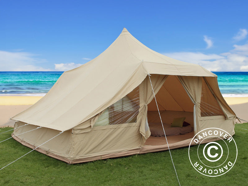 tente-glamping-293udj-1.jpg Tente pour le glamping, TentZing®, 4x5m, 10 personnes, Sable – Image 1