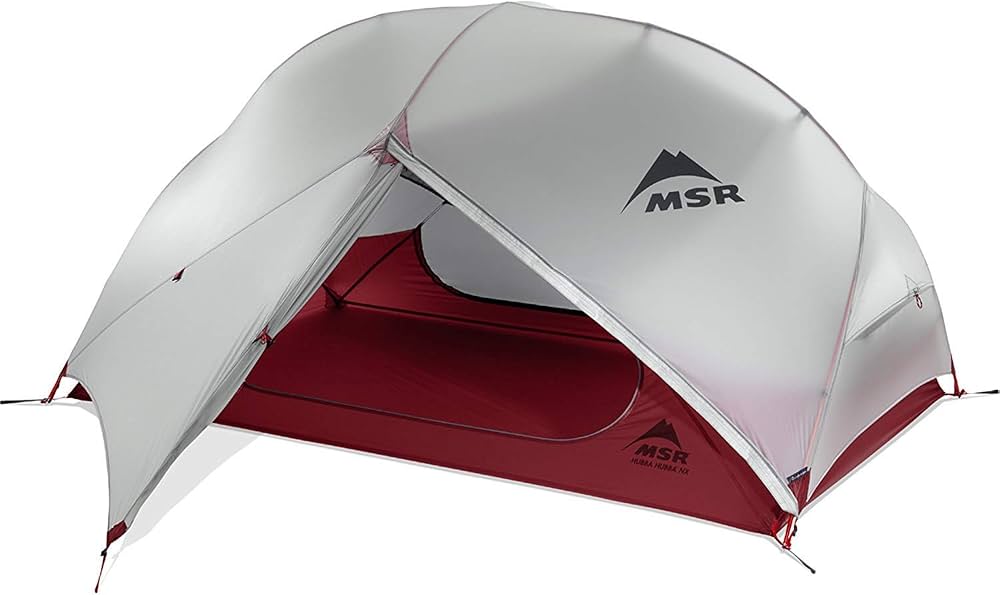tente-msr-hubba-hubba-311xxk-1.jpg MSR Hubba Hubba NX Tente Ultra légère pour Deux Personnes, Seulement 1,6 kg, Gris Clair : Amazon.fr: Sports et Loisirs – Image 1
