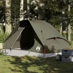 vidaXL Tente de camping à dôme 4 personnes marron imperméable pas cher