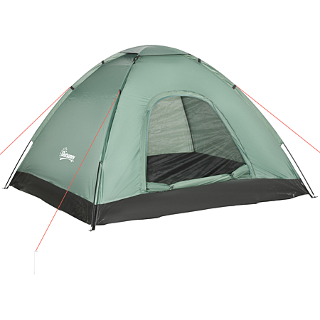 tente-pas-cher-517viq.png Tente de camping 2 personnes dim. 206L x 152l x 110H cm portes zippée, poche rangement sac de transport inclus fibre verre polyester Oxford vert au meilleur prix | E.Leclerc – Image 1