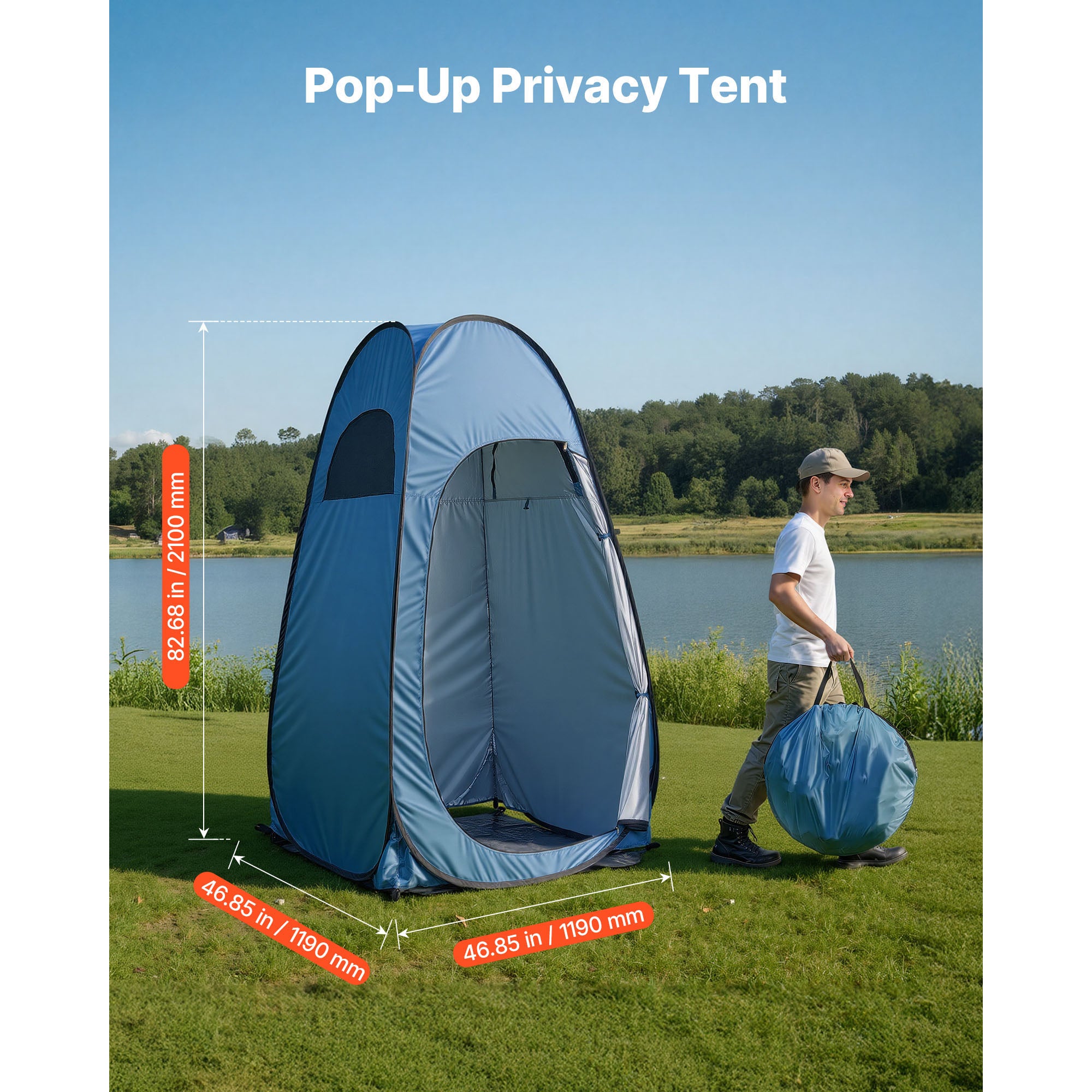 tente-pour-douche-374ndi-1.jpg Tente de Douche SucceBuy Pop up Instantanee, Abri deIntimite Portable pour Exterieur, Cabine d'Essayage ou Toilette pour Plage, Camping et Peche | Tecnomat / ex Bricoman – Image 1