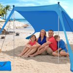 Auvent de plage, tente de plage, abri solaire portable, installation facile pour le camping en plein air, la pêche, 200 x 160 x 150 cm