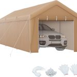 Abri/Tente Garage pour Voiture 290 x 490 cm, Tente de Stockage en Acier