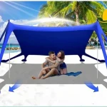 Tente de plage ZELURXX, protection solaire UPF 50+, auvent