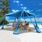 Tente de plage ZELURXX, protection solaire UPF 50+, auvent