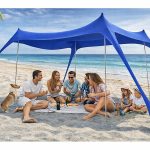 Tente de plage avec protection UV UPF 50+ jusqu'à 8 personnes