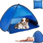 KQWVZ Tente solaire pop up pour animaux de compagnie, mini abri solaire portable pour chien avec sac de rangement, tente de plage pour chien, abri solaire, anti UV, coupe vent, tente de plage pour :