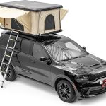 Dragon Winch Tente de Toit pour Voiture 2 Personnes Toit Rigide en Aluminium avec Matelas, échelle télescopique, Poches pour Accessoires et ...